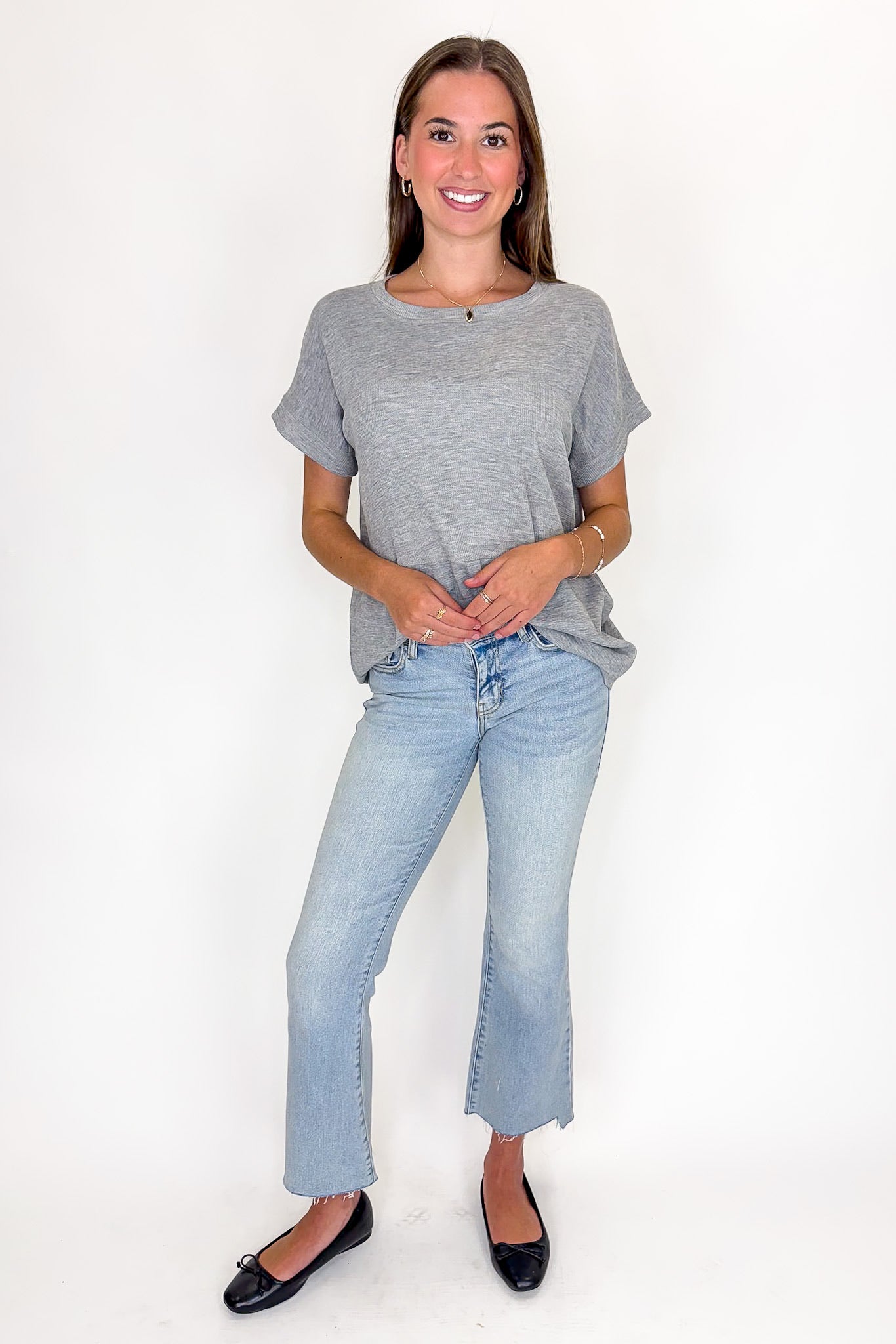 Evena Scoop Neck Short Sleeve Top - Madison and Mallory