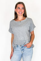 Evena Scoop Neck Short Sleeve Top - Madison and Mallory
