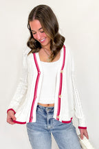 Everyday Amour Heart Stitch Cardigan - Madison and Mallory