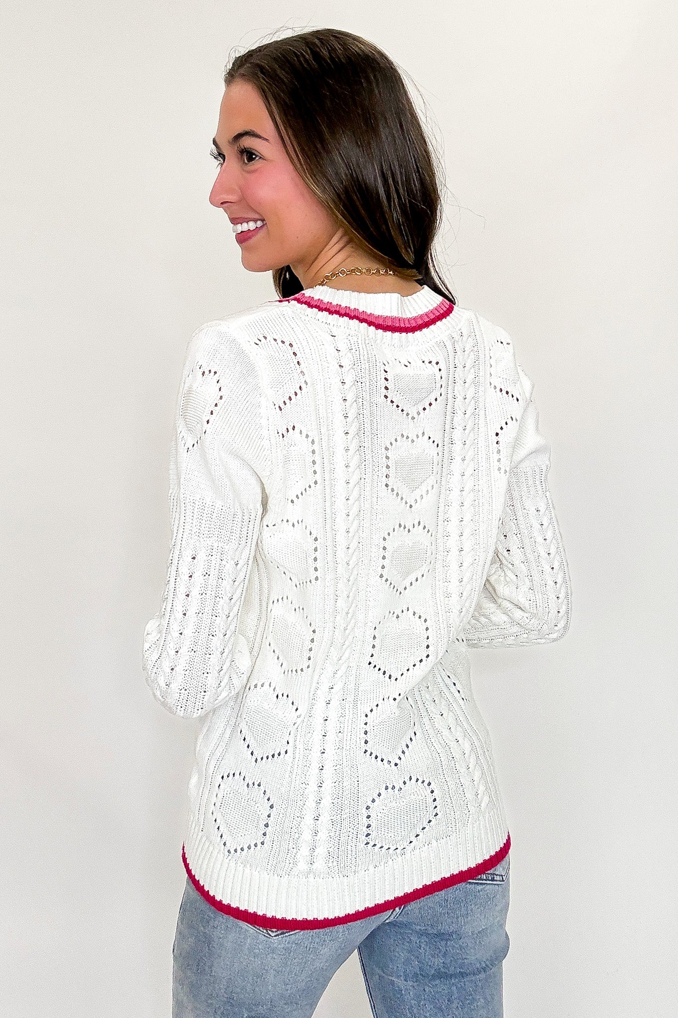 Everyday Amour Heart Stitch Cardigan - Madison and Mallory