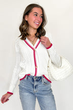 Everyday Amour Heart Stitch Cardigan - Madison and Mallory