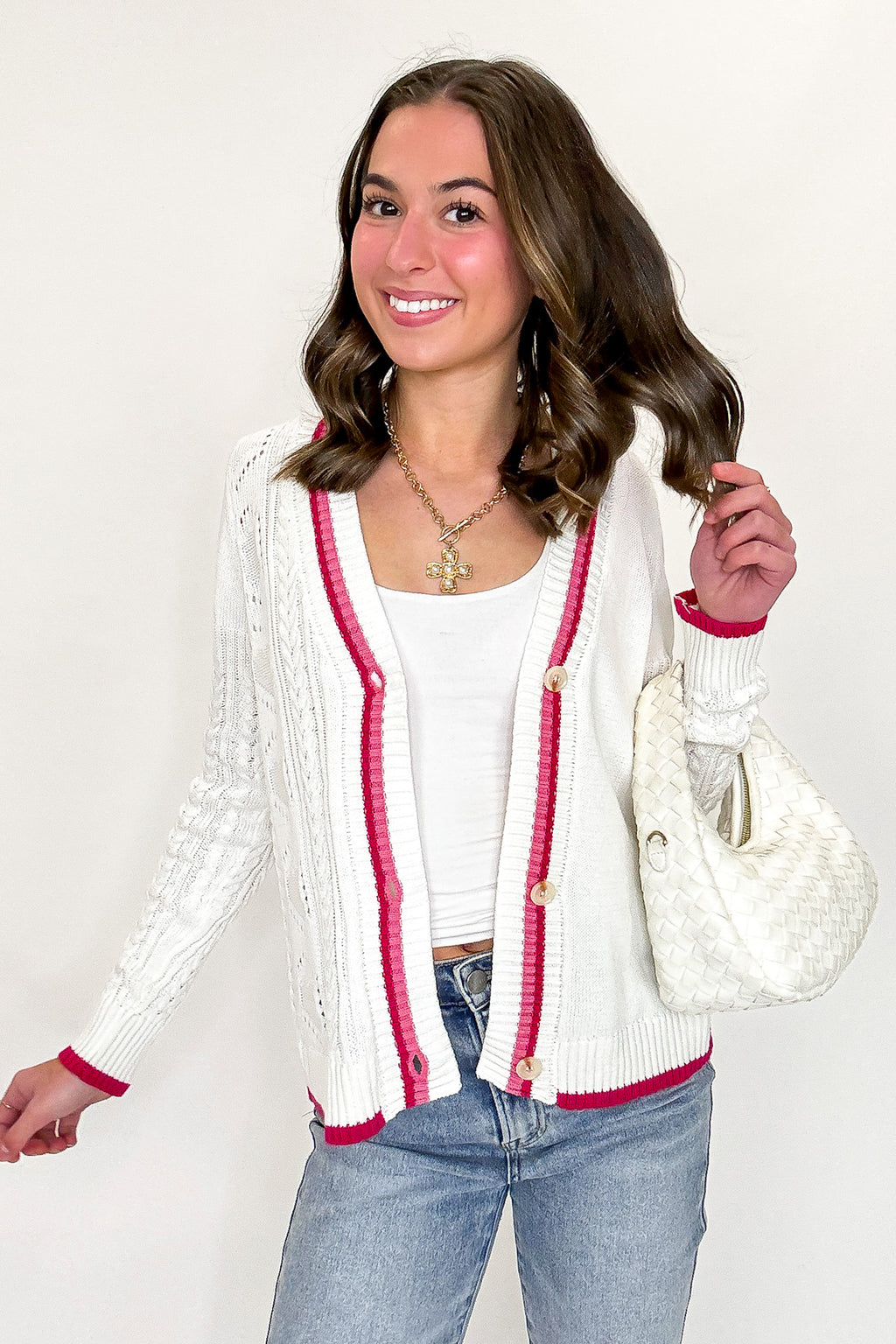 Everyday Amour Heart Stitch Cardigan - Madison and Mallory