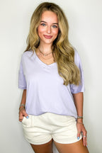 Lavender Fog / S Everyday Elevate Oversized Tee - Madison and Mallory