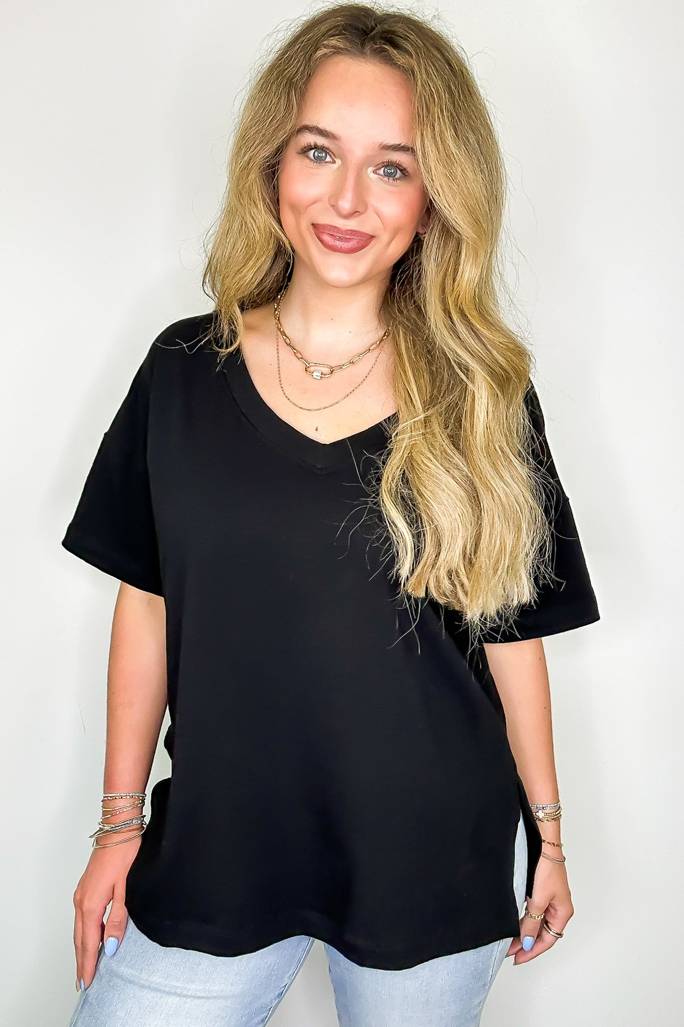Black / S Everyday Elevate Oversized Tee - Madison and Mallory