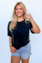 Everyday Classic Washed Pocket Crew Neck T-Shirt - Madison and Mallory