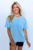 Blue / S Everyday Classic Pocket Tee - Madison and Mallory