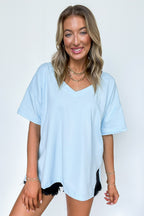 Ice Blue / S Everyday Elevate Oversized Tee - Madison and Mallory