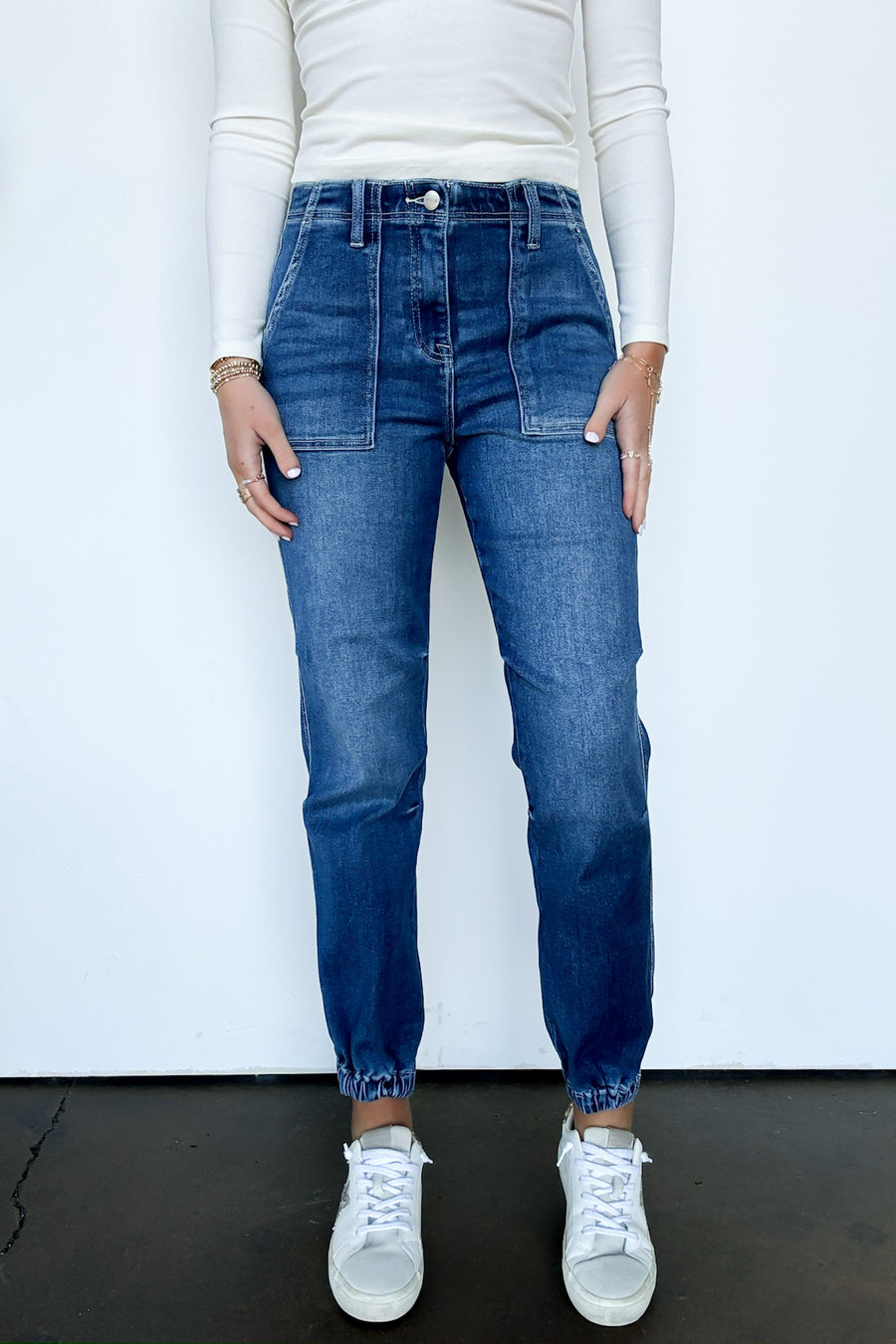  Everynn High Rise Ankle Jogger Jeans - Madison and Mallory