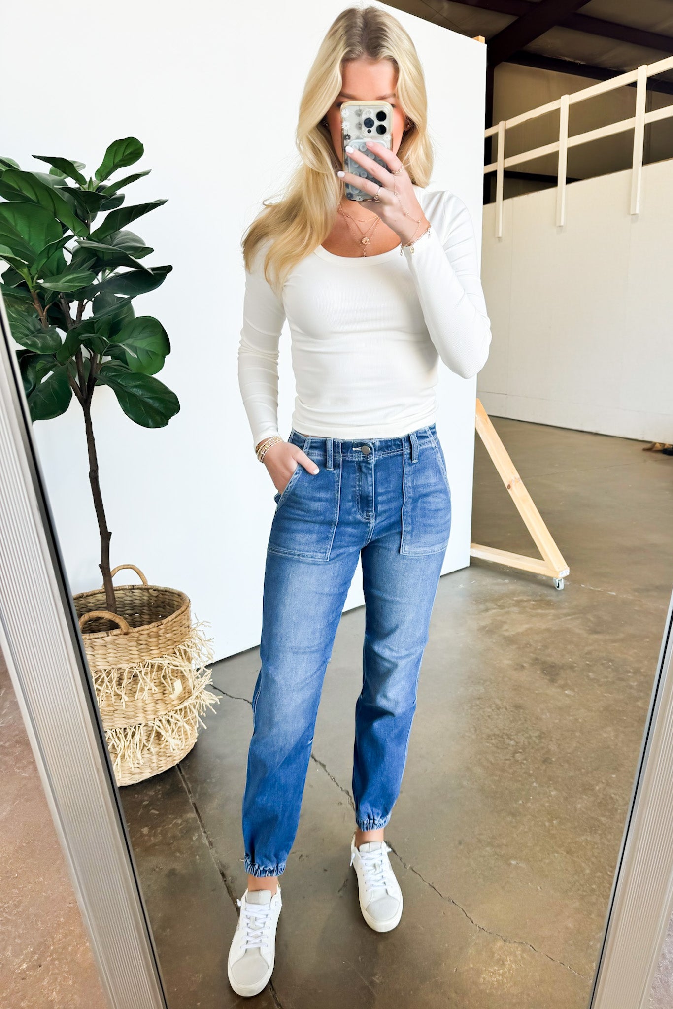  Everynn High Rise Ankle Jogger Jeans - Madison and Mallory