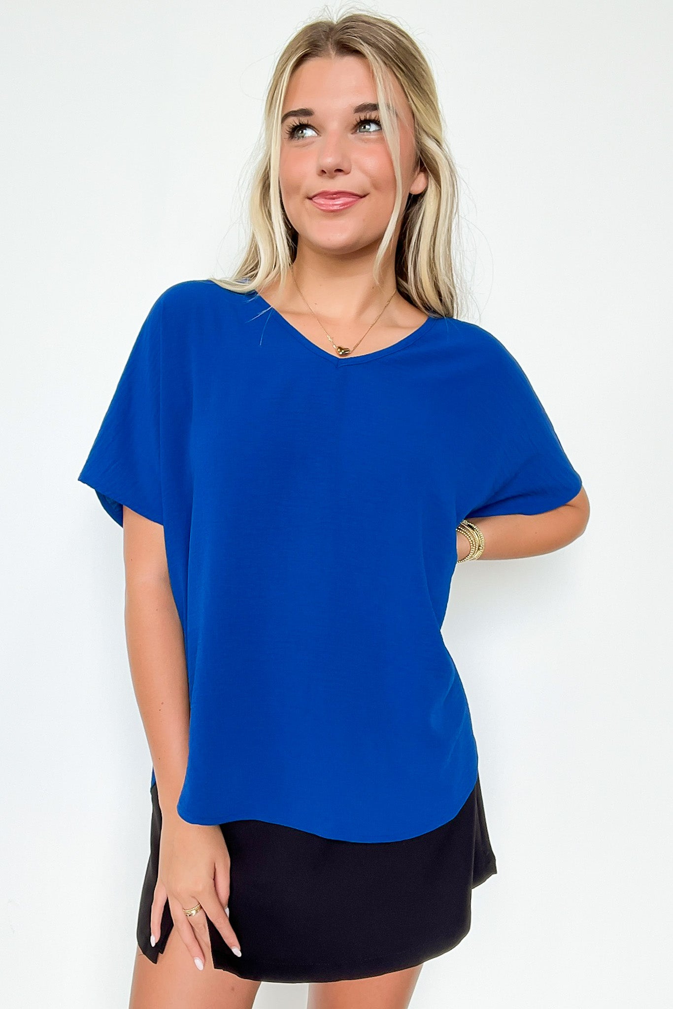  Evlynn V-Neck Short Sleeve Top - BACK IN STOCK - Madison and Mallory