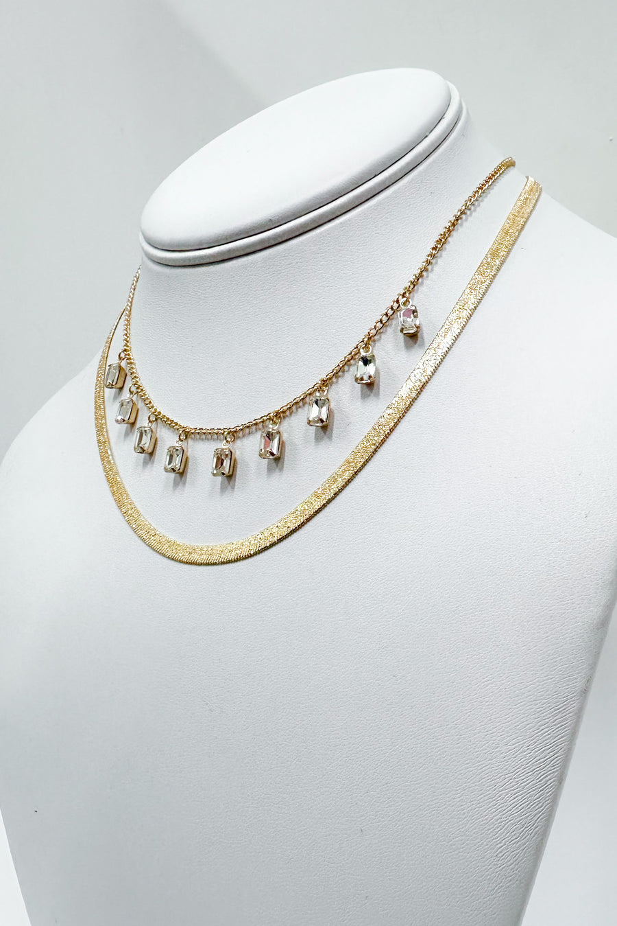  Exceptional Design Baguette CZ Layered Necklace - Madison and Mallory
