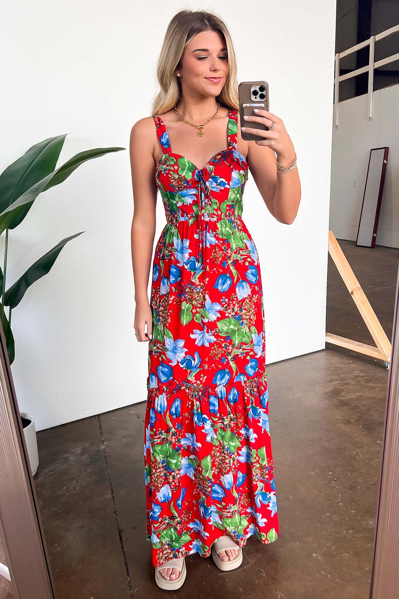  Exceptional Sight V-Neck Floral Maxi Dress - FINAL SALE - Madison and Mallory
