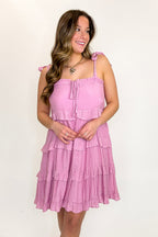 Exceptional Delight Ruffle Tiered Tie Strap Dress - Madison and Mallory