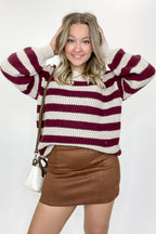 Harvest Lines Striped Knit Sweater - FINAL SALE - Madison and Mallory