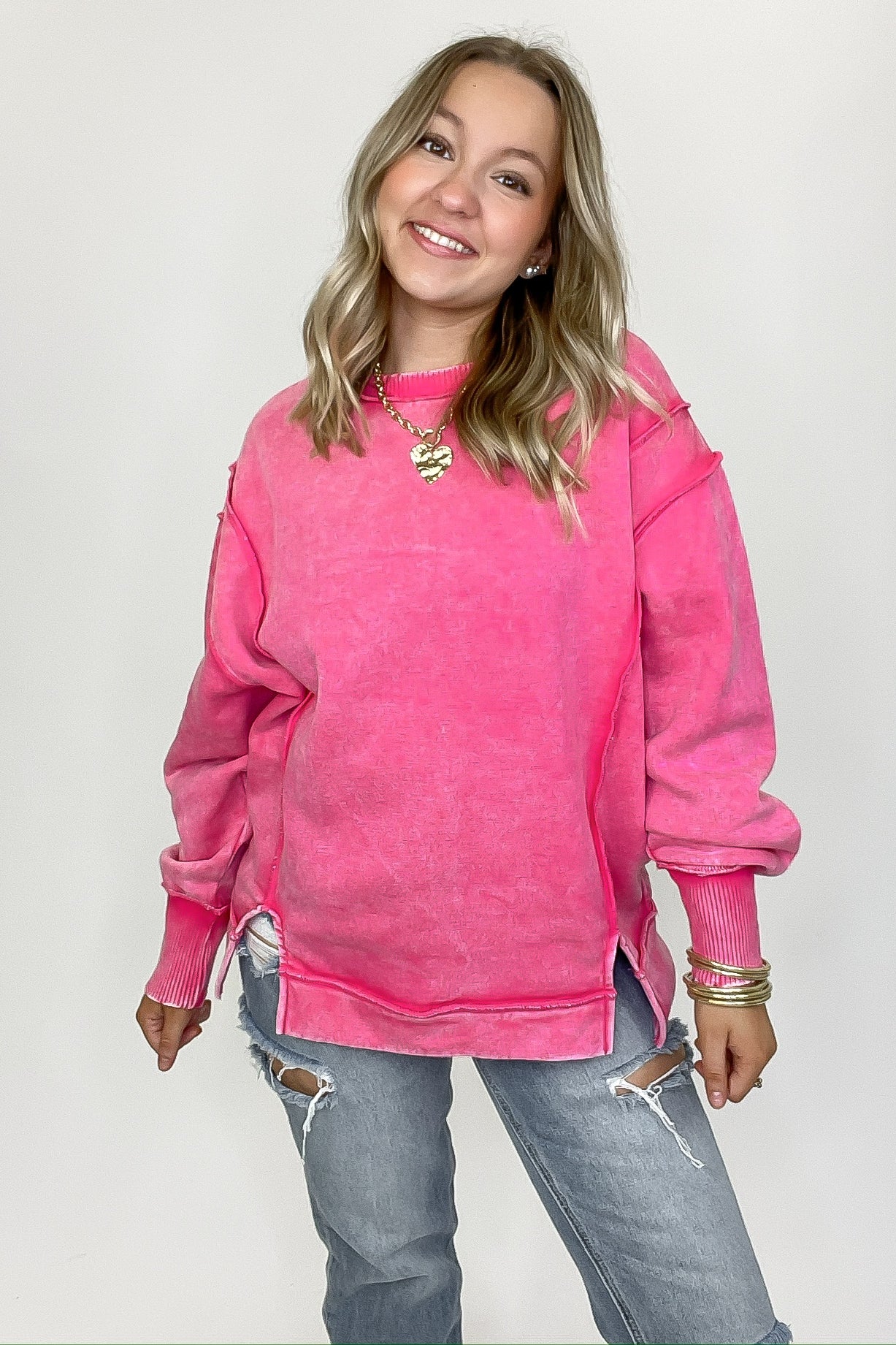 Lounge Life Acid Wash Sweatshirt - BACK IN STOCK