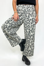 Bold Safari Barrel Wide Leg Animal Print Pants - FINAL SALE - Madison and Mallory