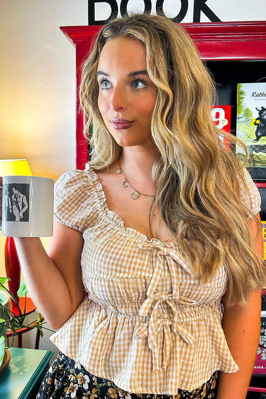 Knot Your Gingham Bow Front Top - Madison and Mallory