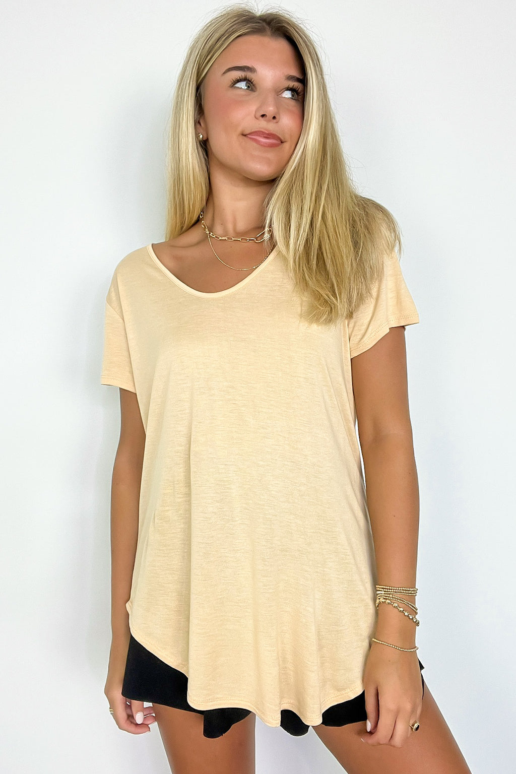 Wheat / S Fade Into You Essential Super Soft Top - FINAL SALE - Madison and Mallory