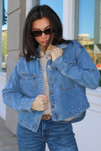 Faded Signal Denim Shacket