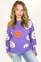 Fall Frosting Pumpkin Knit Sweater - FINAL SALE - Madison and Mallory