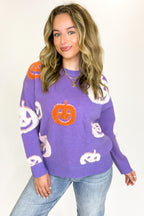 Fall Frosting Pumpkin Knit Sweater - FINAL SALE - Madison and Mallory