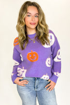 Fall Frosting Pumpkin Knit Sweater - FINAL SALE - Madison and Mallory