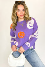 Fall Frosting Pumpkin Knit Sweater - FINAL SALE - Madison and Mallory