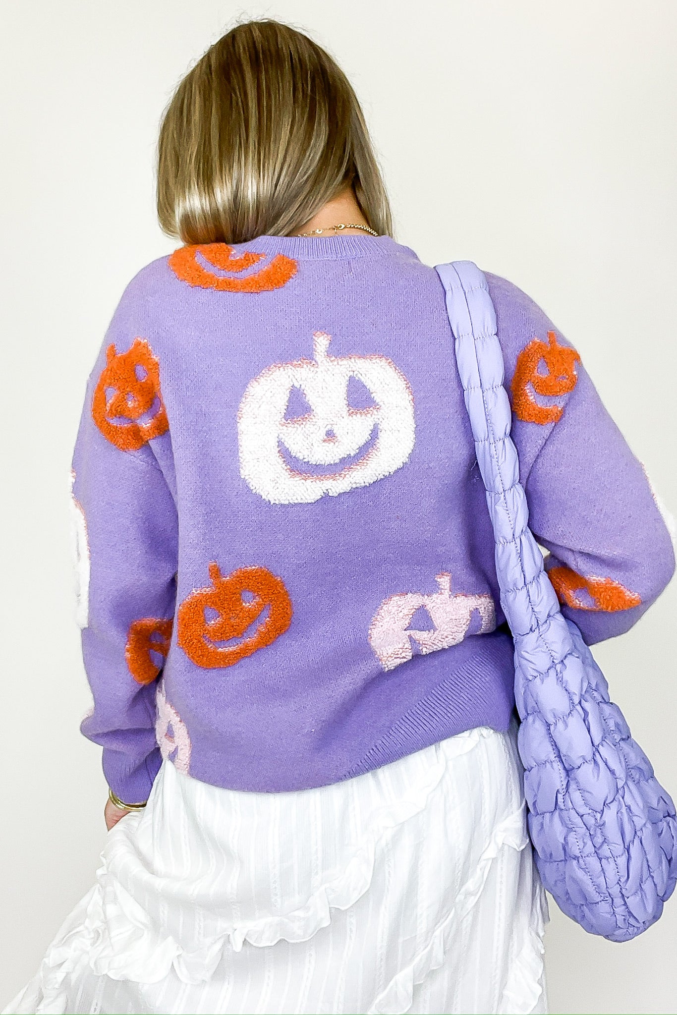 Fall Frosting Pumpkin Knit Sweater - Madison and Mallory