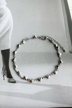 Silver Falling in Love Puff Heart Anklet - Madison and Mallory