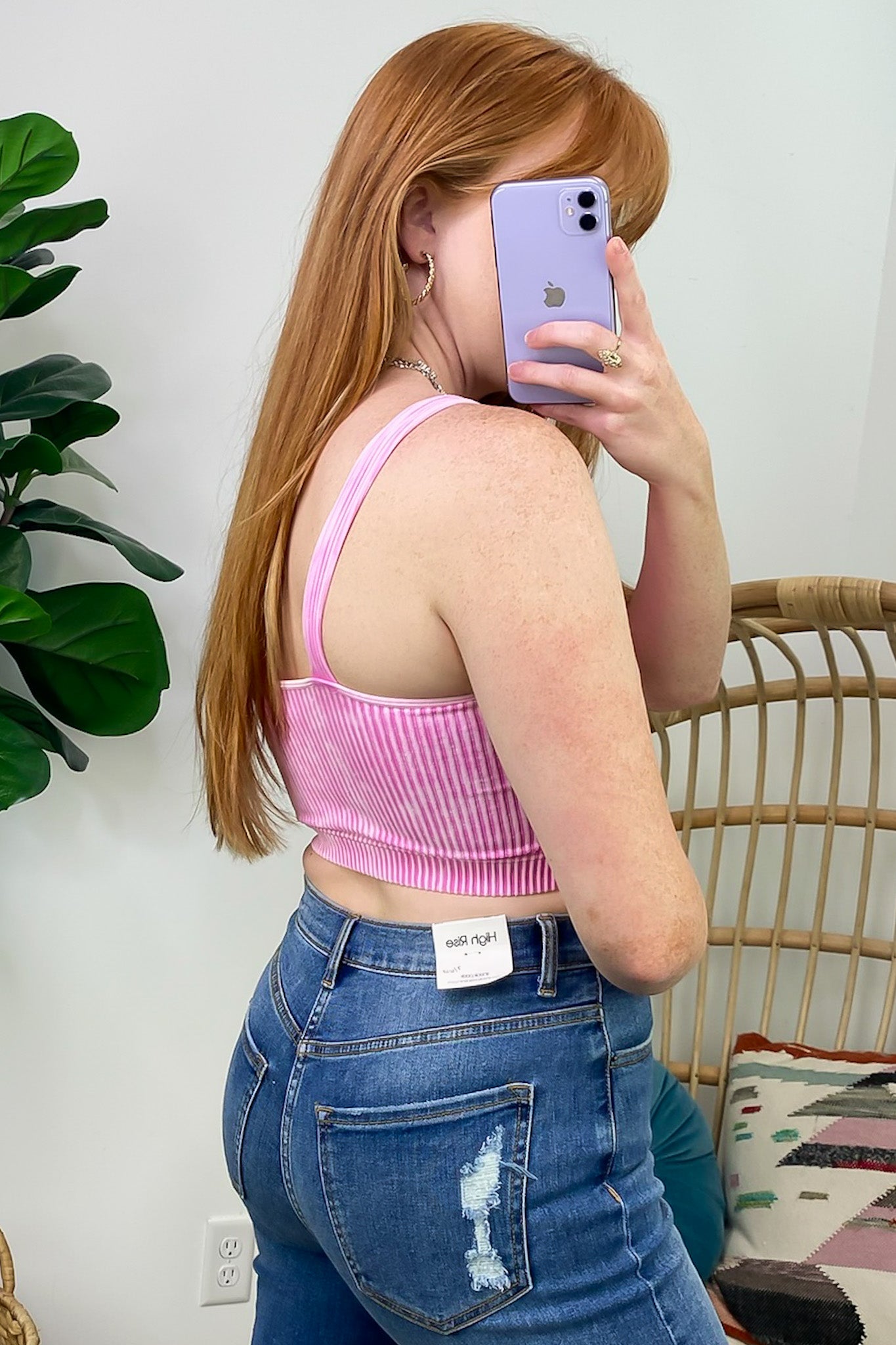  Farran Washed Ribbed Padded Bra Tank Top - BACK IN STOCK - Madison and Mallory