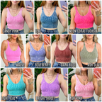  Farran Washed Ribbed Padded Bra Tank Top - BACK IN STOCK - Madison and Mallory