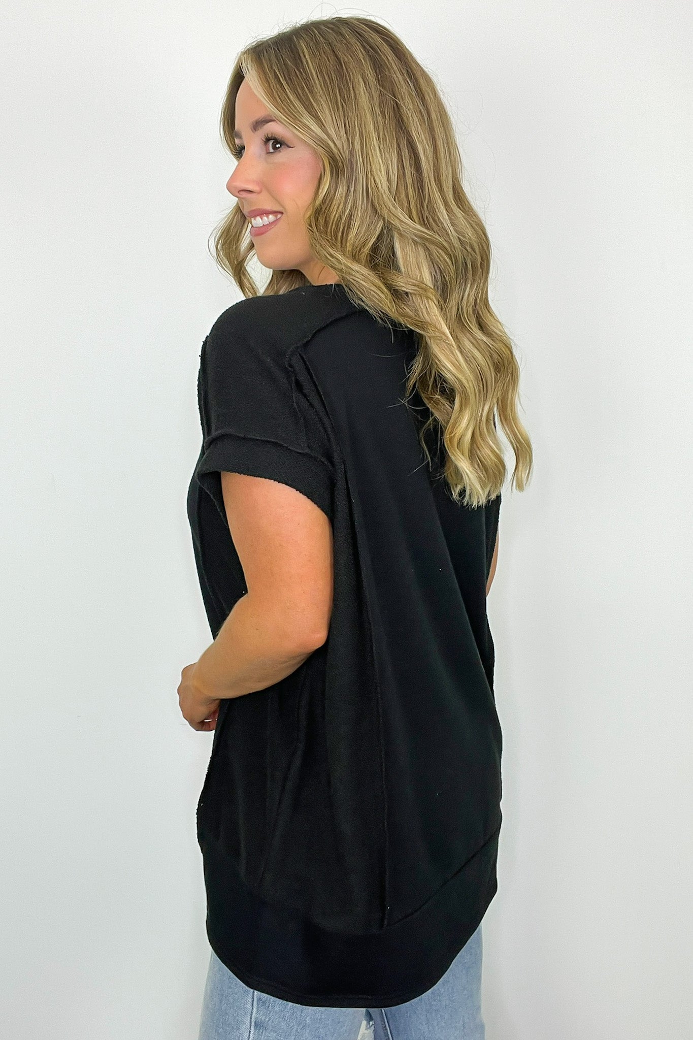  Favorite Reference High Low Short Sleeve Top - Madison and Mallory