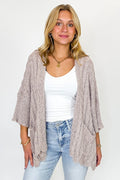 Caramel Almond / S Featherlight Flowy Crochet Knit Cardigan - Madison and Mallory