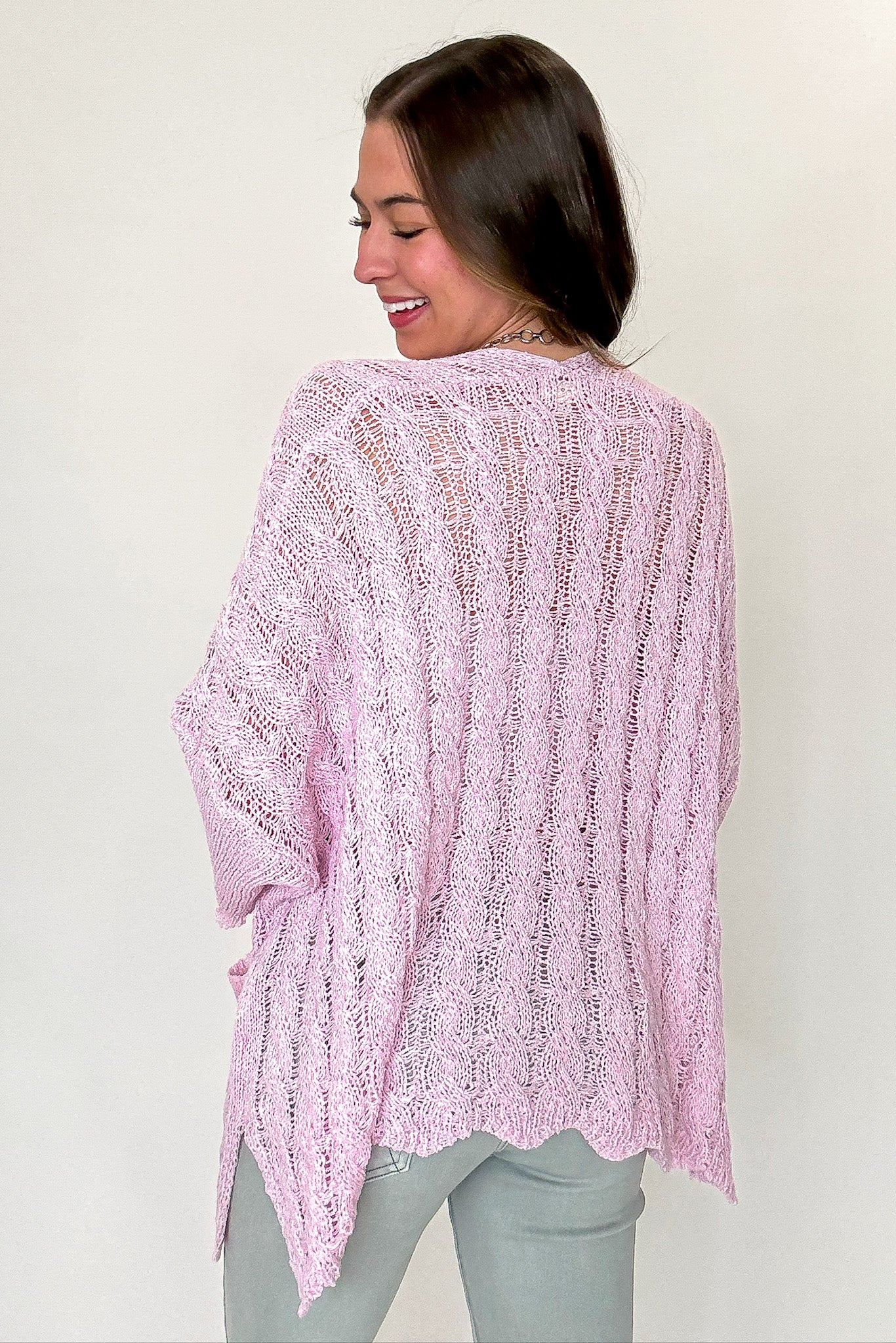 Featherlight Flowy Crochet Knit Cardigan - Madison and Mallory