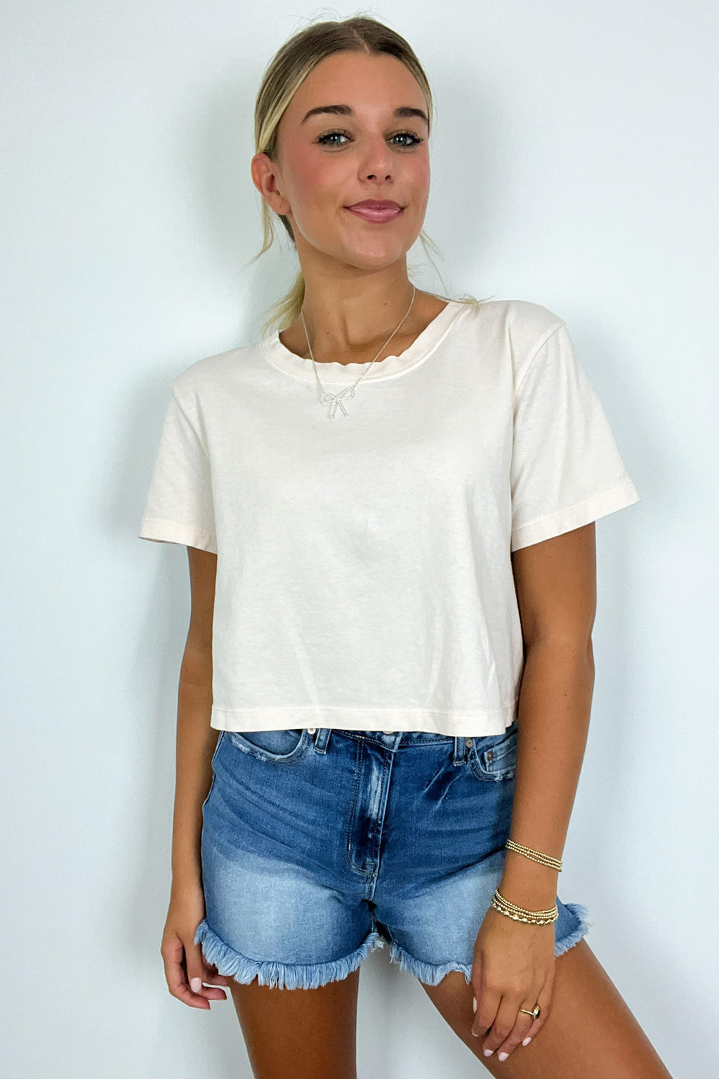 Feeling Cute Relaxed Cropped Tee - FINAL SALE - Madison and Mallory