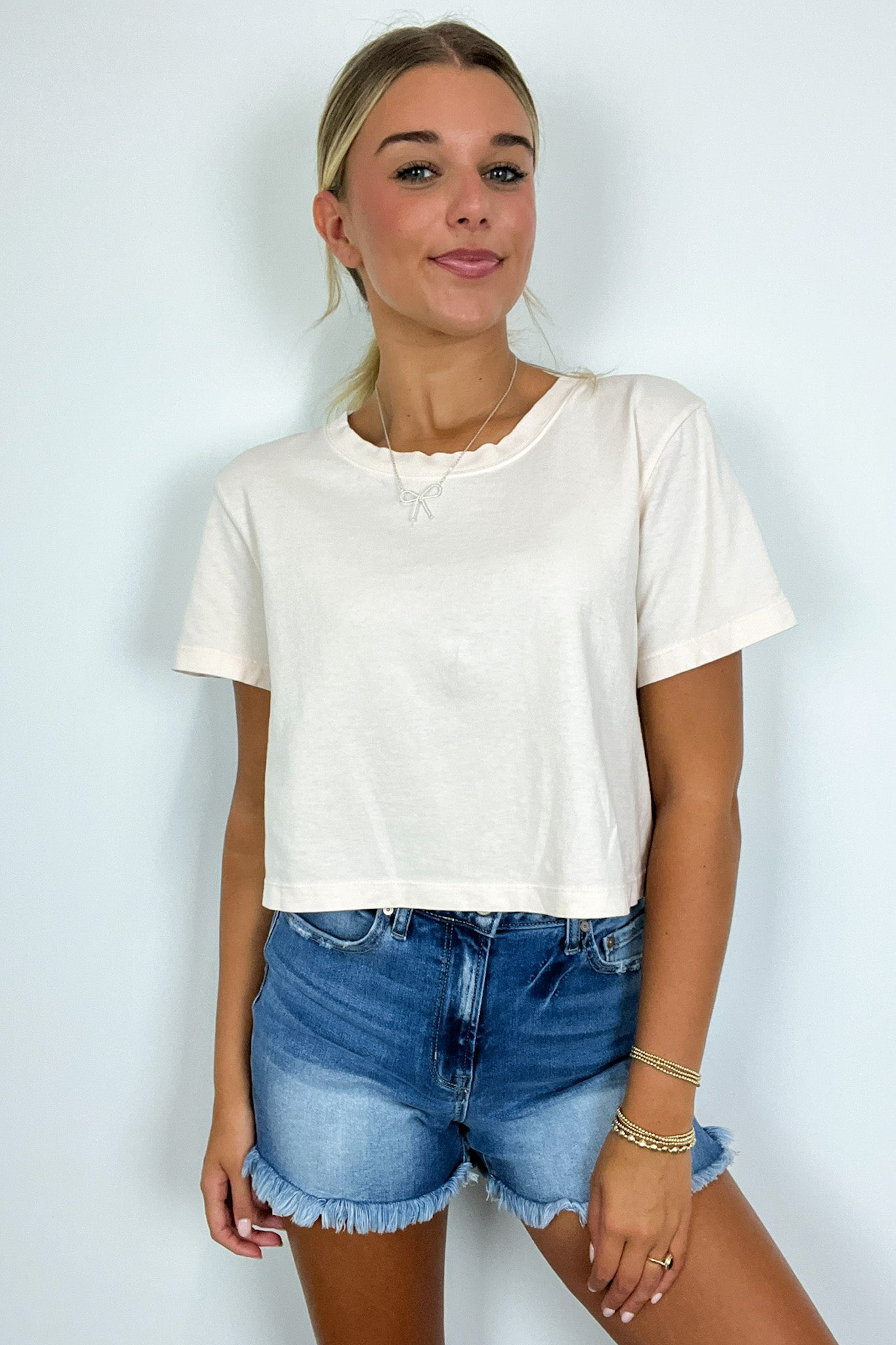  Feeling Cute Relaxed Cropped Tee - Madison and Mallory