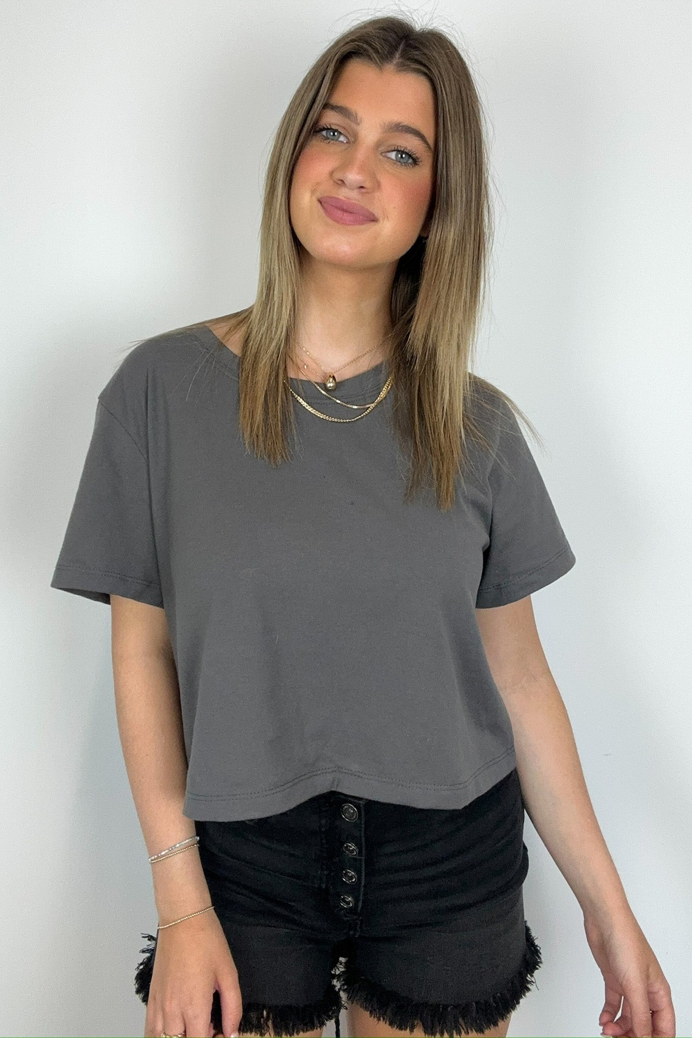 Feeling Cute Relaxed Cropped Tee - FINAL SALE - Madison and Mallory