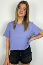 Sweet Lavender / S Feeling Cute Relaxed Cropped Tee - FINAL SALE - Madison and Mallory