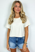 Birch / S Feeling Cute Relaxed Cropped Tee - FINAL SALE - Madison and Mallory