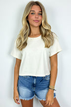 Birch / S Feeling Cute Relaxed Cropped Tee - FINAL SALE - Madison and Mallory
