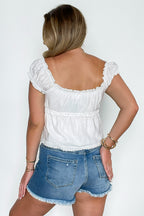 Felicity Cap Sleeve Square Neck Open Top - Madison and Mallory