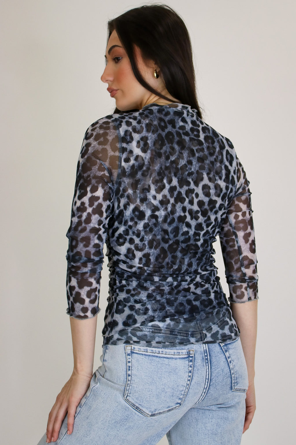 Feline Flare Ruffle Trim Animal Print Top - Madison and Mallory