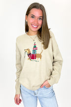 Festive Pup Holiday Knit Sweater - FINAL SALE - Madison and Mallory