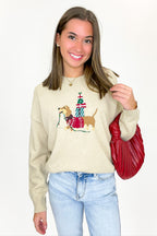 Festive Pup Holiday Knit Sweater - FINAL SALE - Madison and Mallory