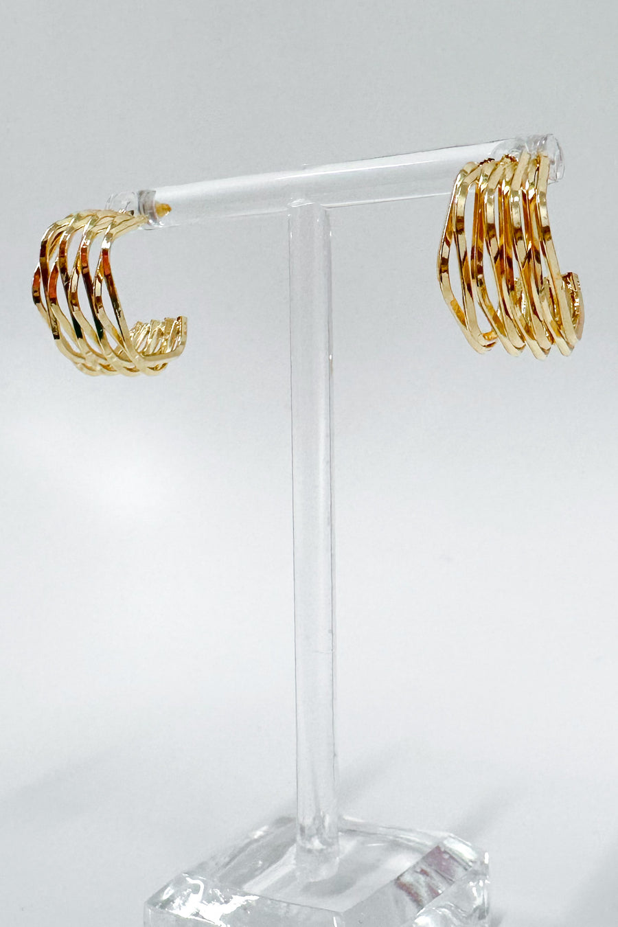 Gold Fine Example Multi Wire Hoop Earrings - Madison and Mallory