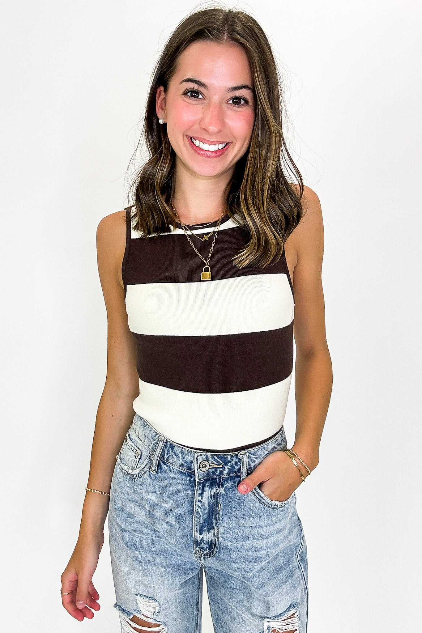 Fine Lines Striped Bodysuit - FINAL SALE - Madison and Mallory