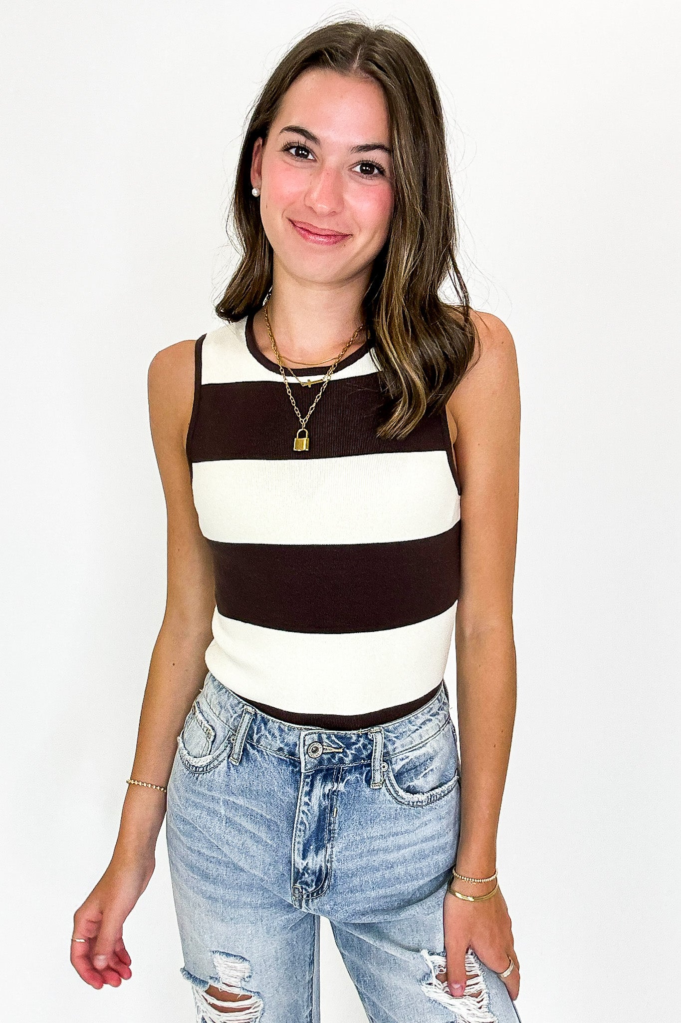 Fine Lines Striped Bodysuit - FINAL SALE - Madison and Mallory