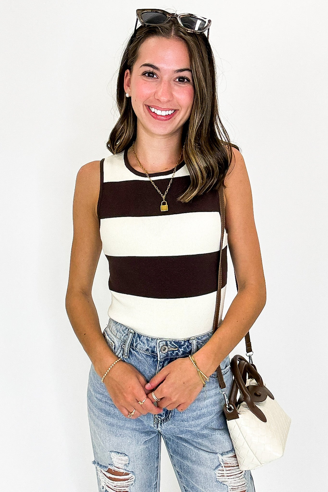 Fine Lines Striped Bodysuit - FINAL SALE - Madison and Mallory