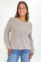 Fireside Stone Washed Round Neck Sweater - FINAL SALE - Madison and Mallory
