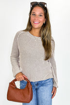 Fireside Stone Washed Round Neck Sweater - FINAL SALE - Madison and Mallory